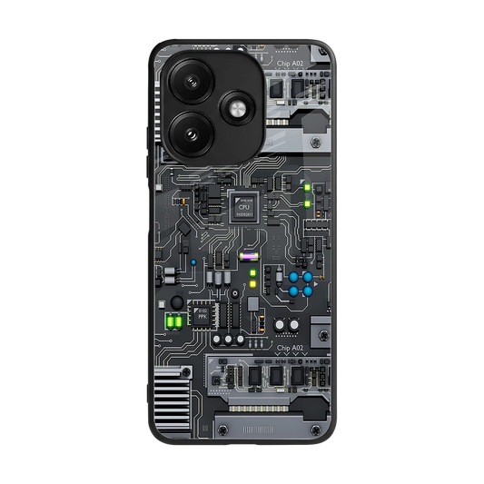 Cybercore back phone cover | glass case for redmi 12 5g