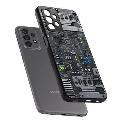 Cybercore sleek samsung galaxy a23 cover with tempered glass back and TPU edges
