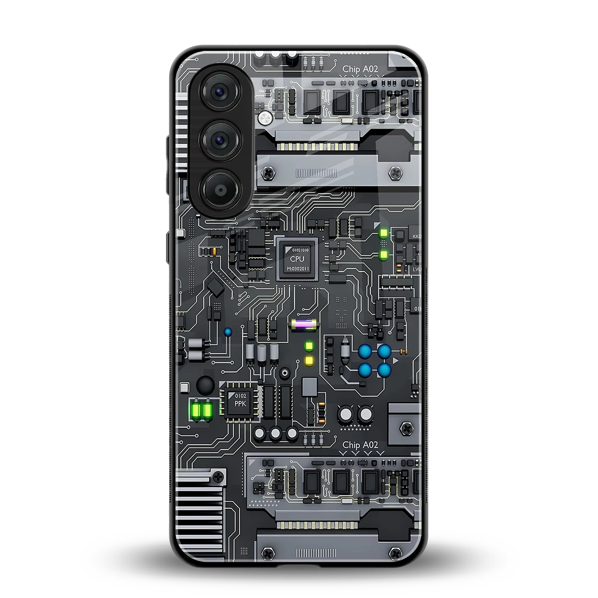 Cybercore back phone cover | glass case for samsung galaxy a16 5g