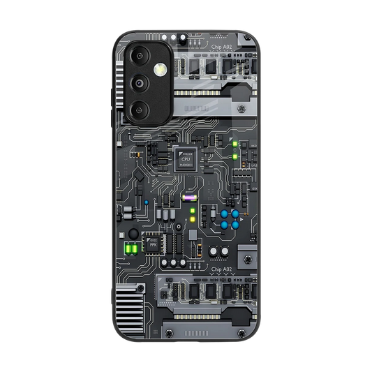Cybercore back phone cover | glass case for samsung galaxy m14 5g