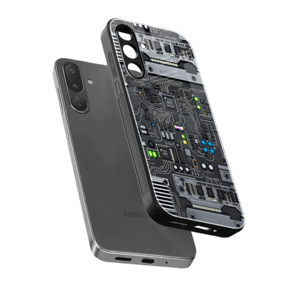 Cybercore sleek samsung galaxy m56 5g cover with tempered glass back and TPU edges