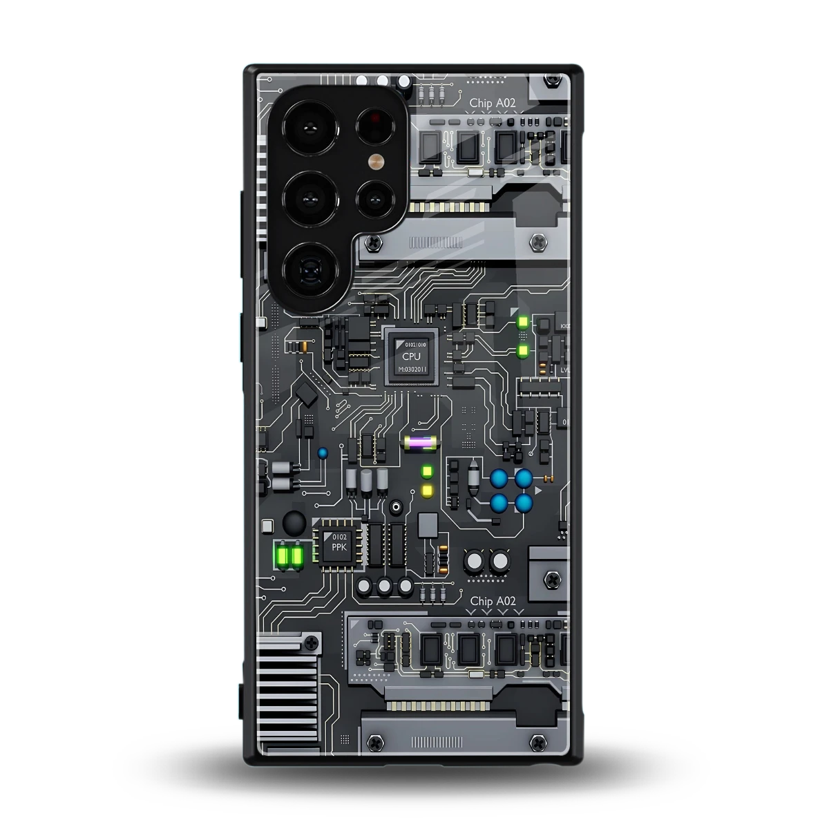 Cybercore back phone cover | glass case for samsung galaxy s23 ultra