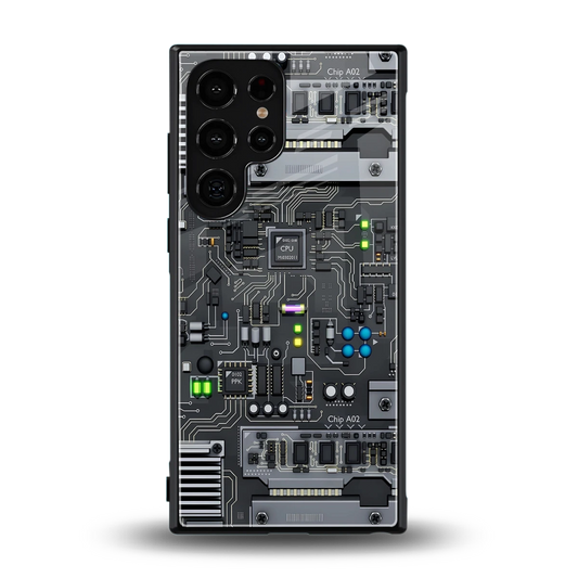 Cybercore back phone cover | glass case for samsung galaxy s24 ultra