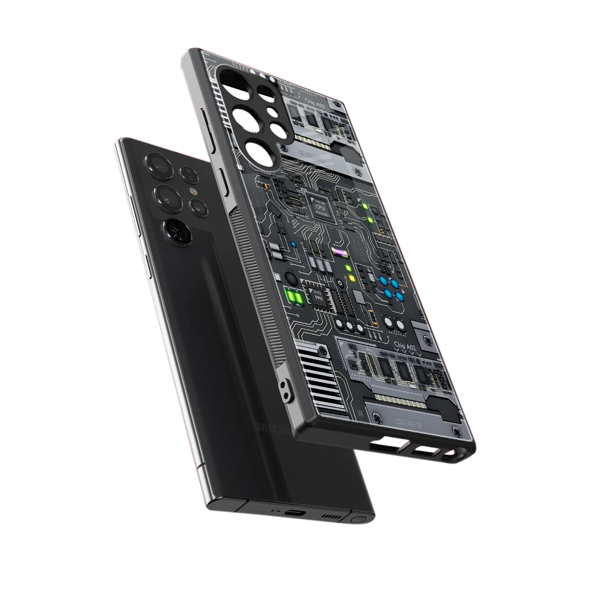 Cybercore sleek samsung galaxy s23 ultra cover with tempered glass back and TPU edges