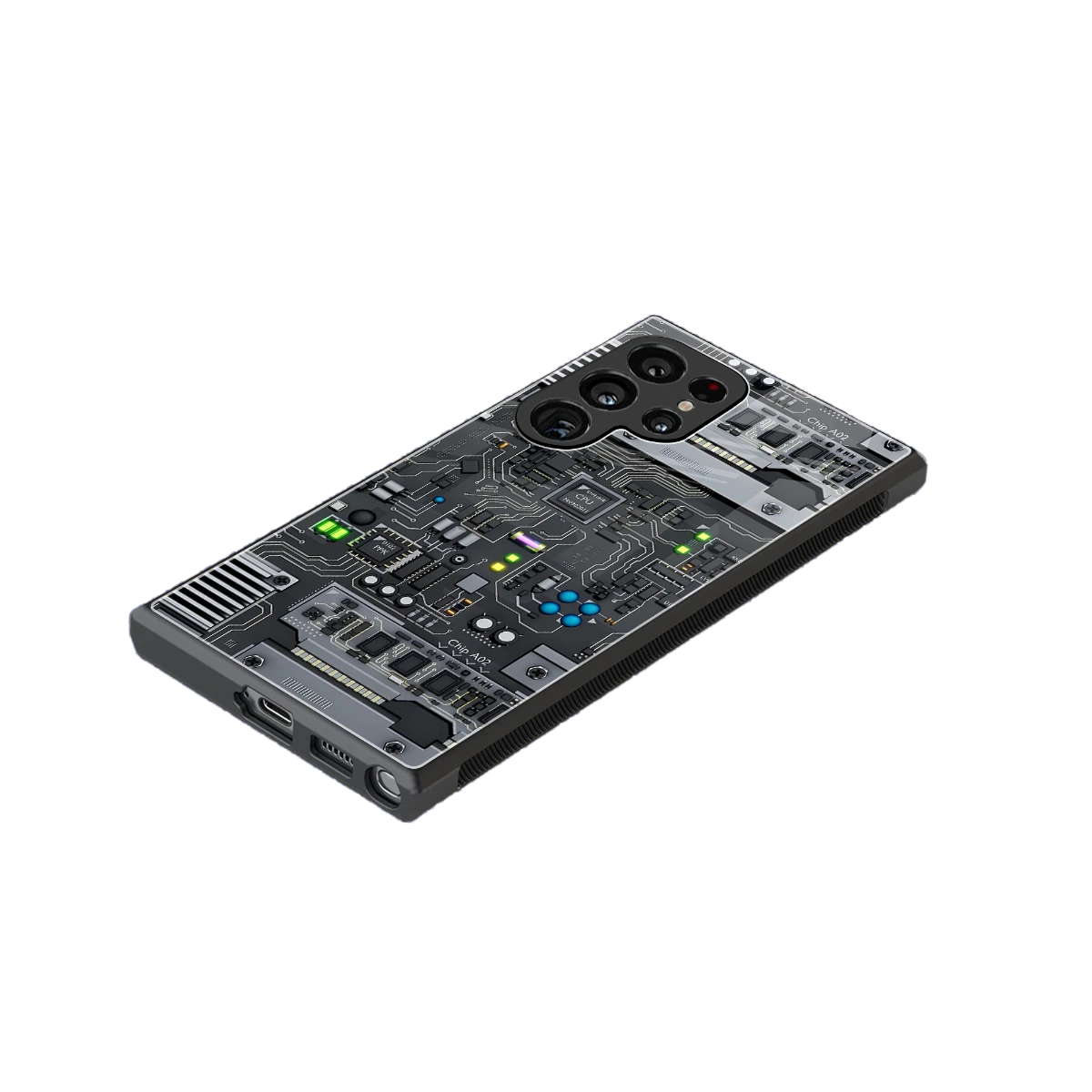 Cybercore stylish phone case for samsung galaxy s23 ultra | glossy glass and slim fit