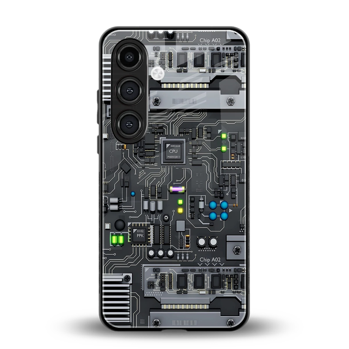 Cybercore back phone cover | glass case for samsung galaxy s24 plus