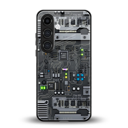Cybercore back phone cover | glass case for samsung galaxy s24 plus