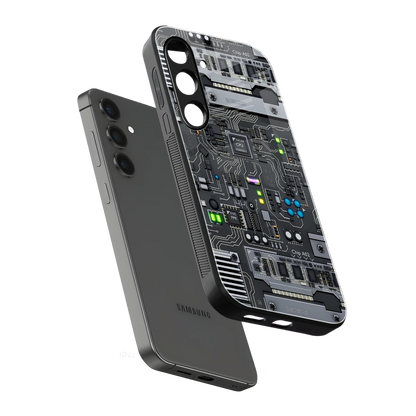 Cybercore sleek samsung galaxy s24 cover with tempered glass back and TPU edges
