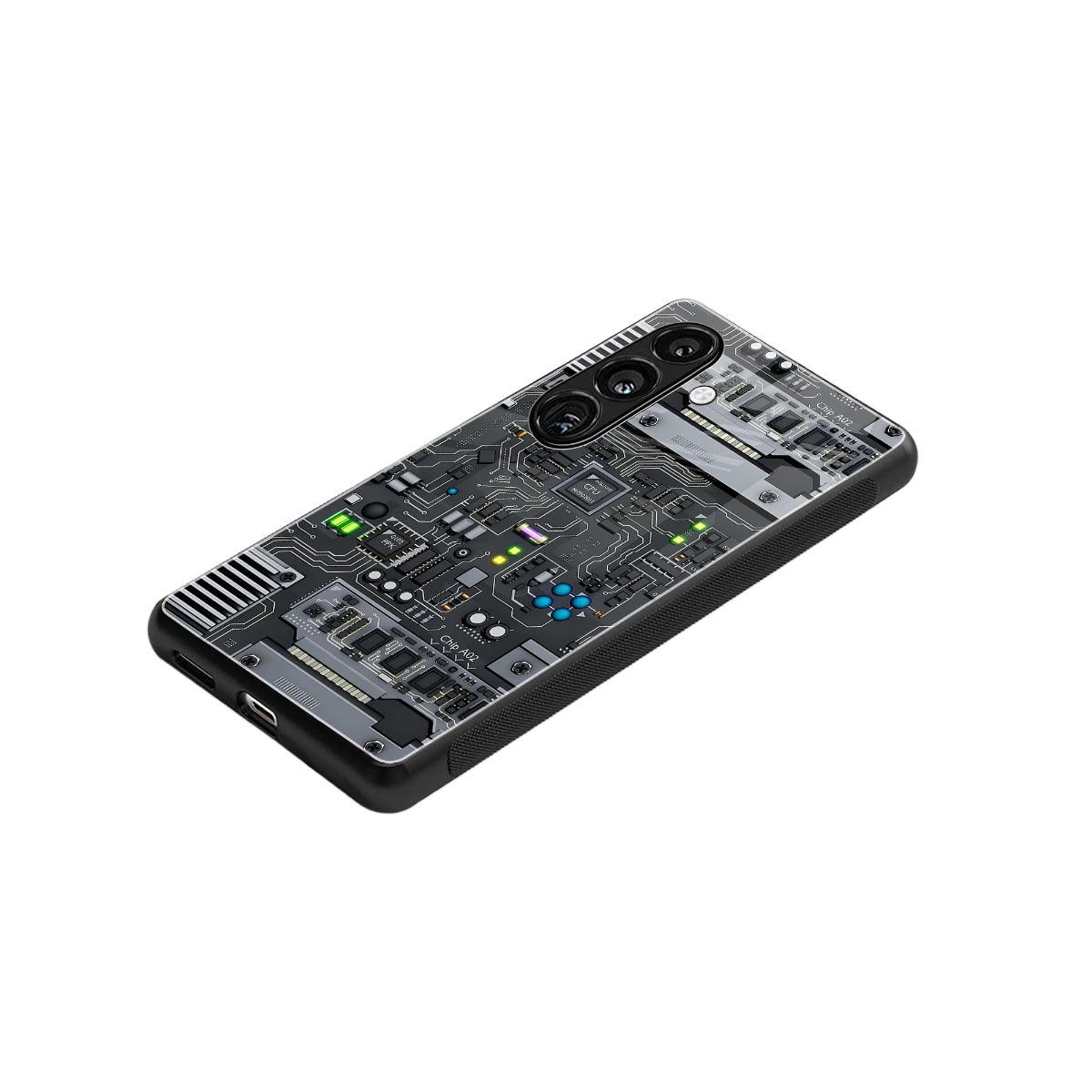 Cybercore stylish phone case for samsung galaxy s25 | glossy glass and slim fit