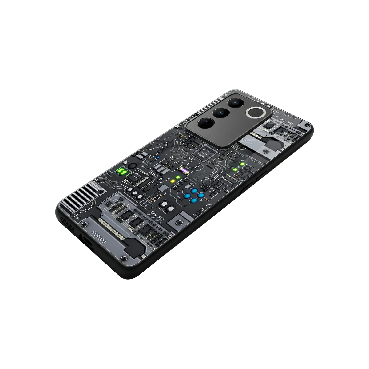 Cybercore stylish phone case for vivo v27 5g | glossy glass and slim fit