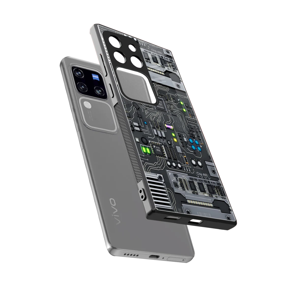 Cybercore sleekvivo v30 pro cover with tempered glass back and TPU edges