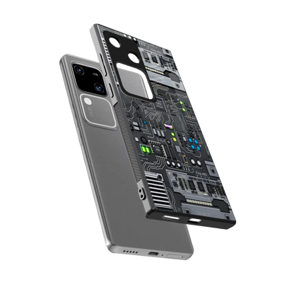 Cybercore sleek vivo v30 cover with tempered glass back and TPU edges