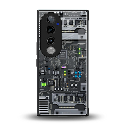 Cybercore back phone cover | glass case for vivo v40 pro