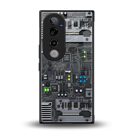 Cybercore back phone cover | glass case for vivo v40 pro