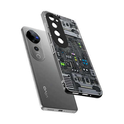Cybercore sleek vivo v40 pro cover with tempered glass back and TPU edges