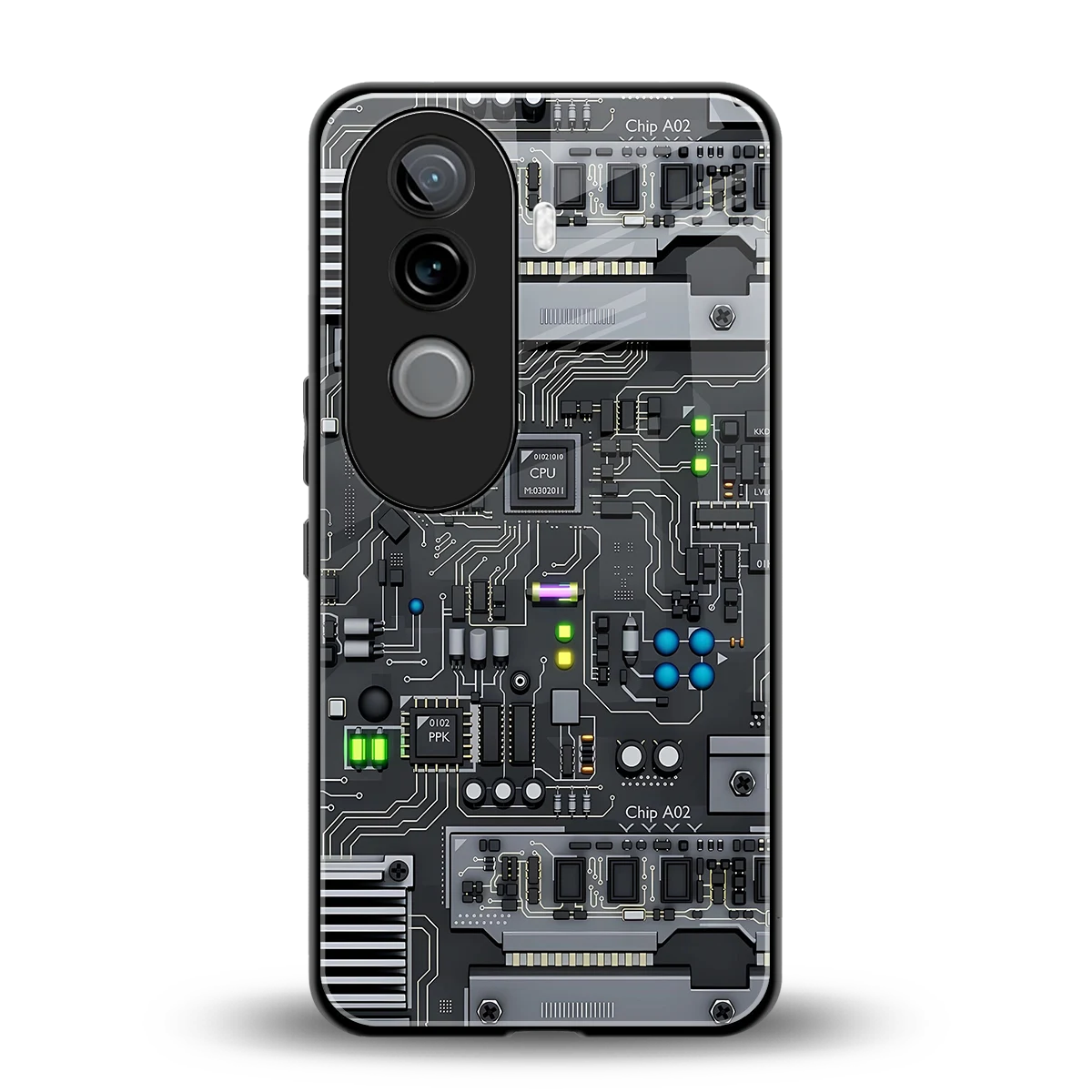 Cybercore back phone cover | glass case for vivo v40e