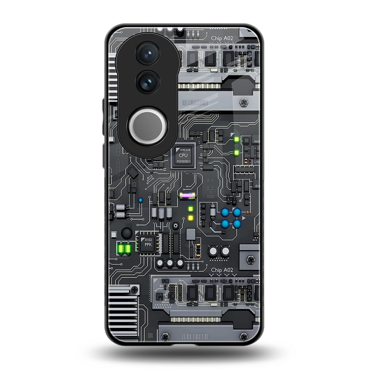 Cybercore back phone cover | glass case for vivo v50