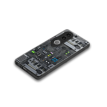 Cybercore stylish phone case for vivo v50 | glossy glass and slim fit