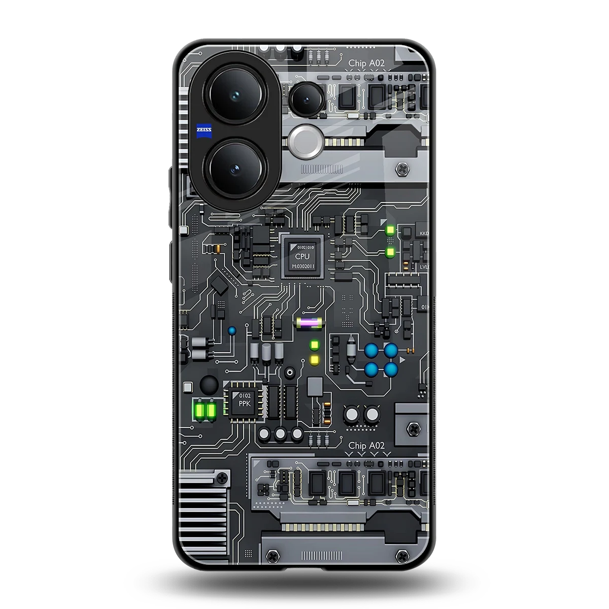 Cybercore back phone cover | glass case for vivo v60