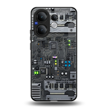 Cybercore back phone cover | glass case for vivo v60