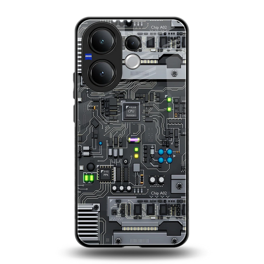 Cybercore back phone cover | glass case for vivo v60