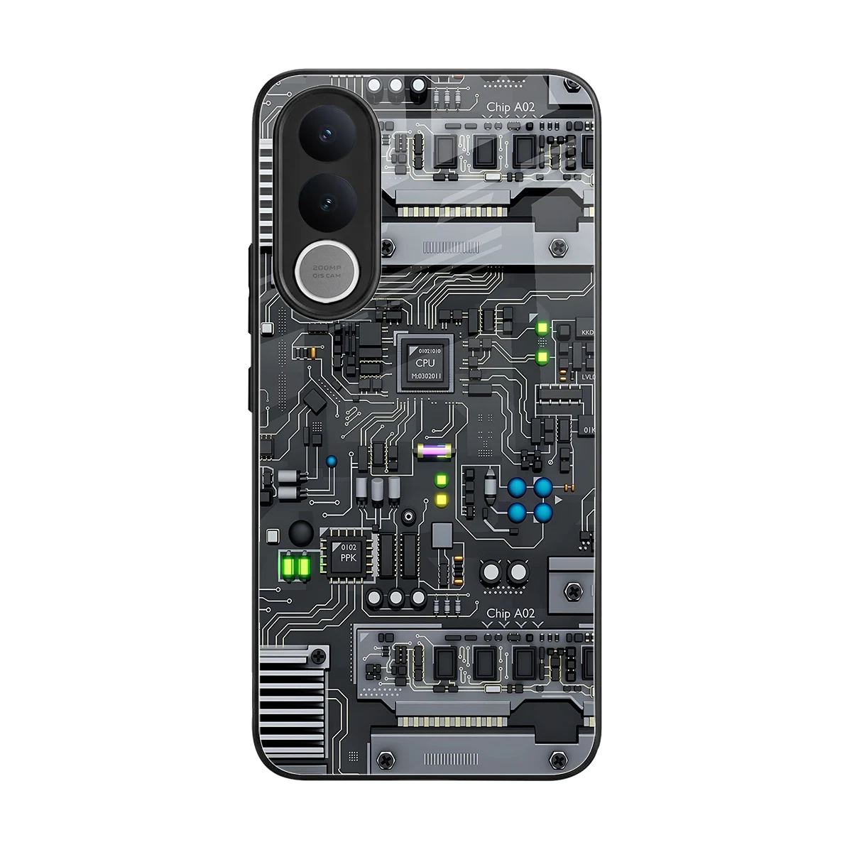 Cybercore back phone cover | glass case for vivo v70 fe