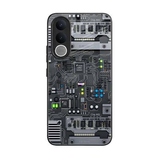 Cybercore back phone cover | glass case for vivo v70 fe
