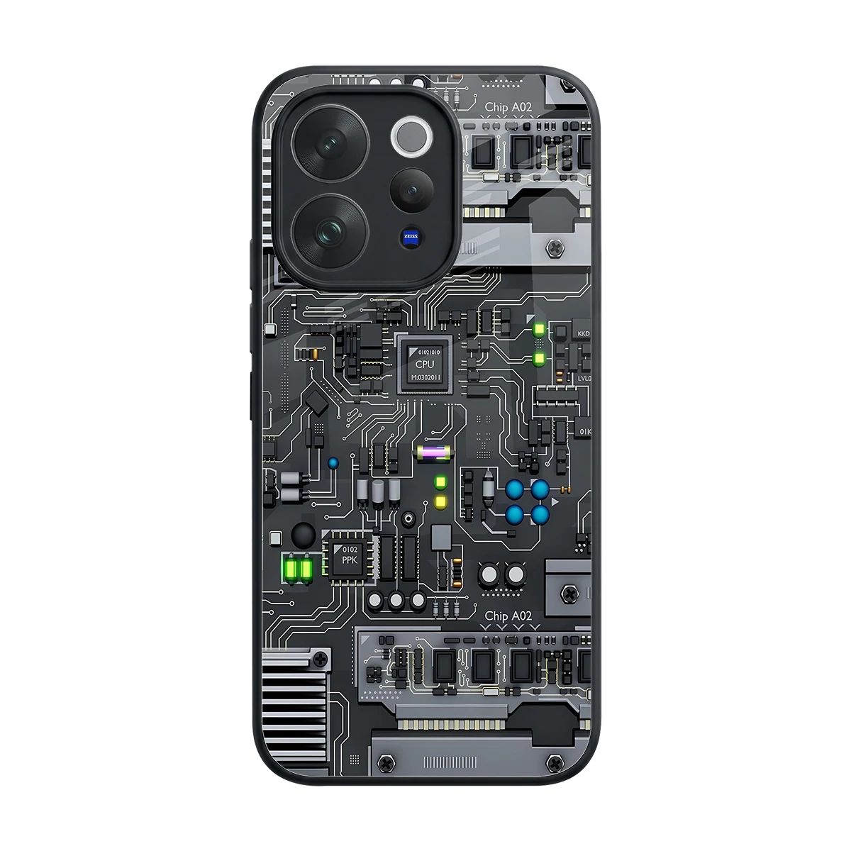 Cybercore back phone cover | glass case for vivo v70