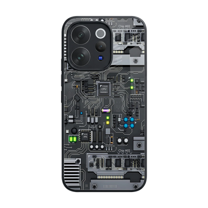 Cybercore back phone cover | glass case for vivo v70