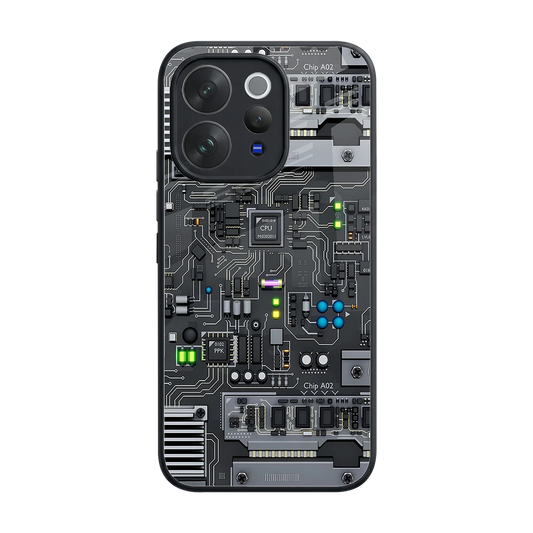 Cybercore back phone cover | glass case for vivo v70 elite
