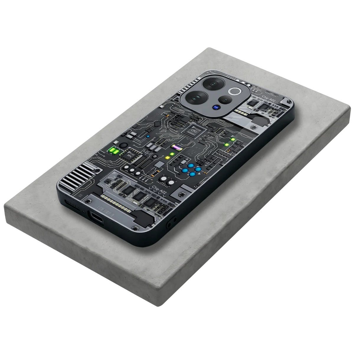 Cybercore stylish phone case for vivo v70 | glossy glass and slim fit