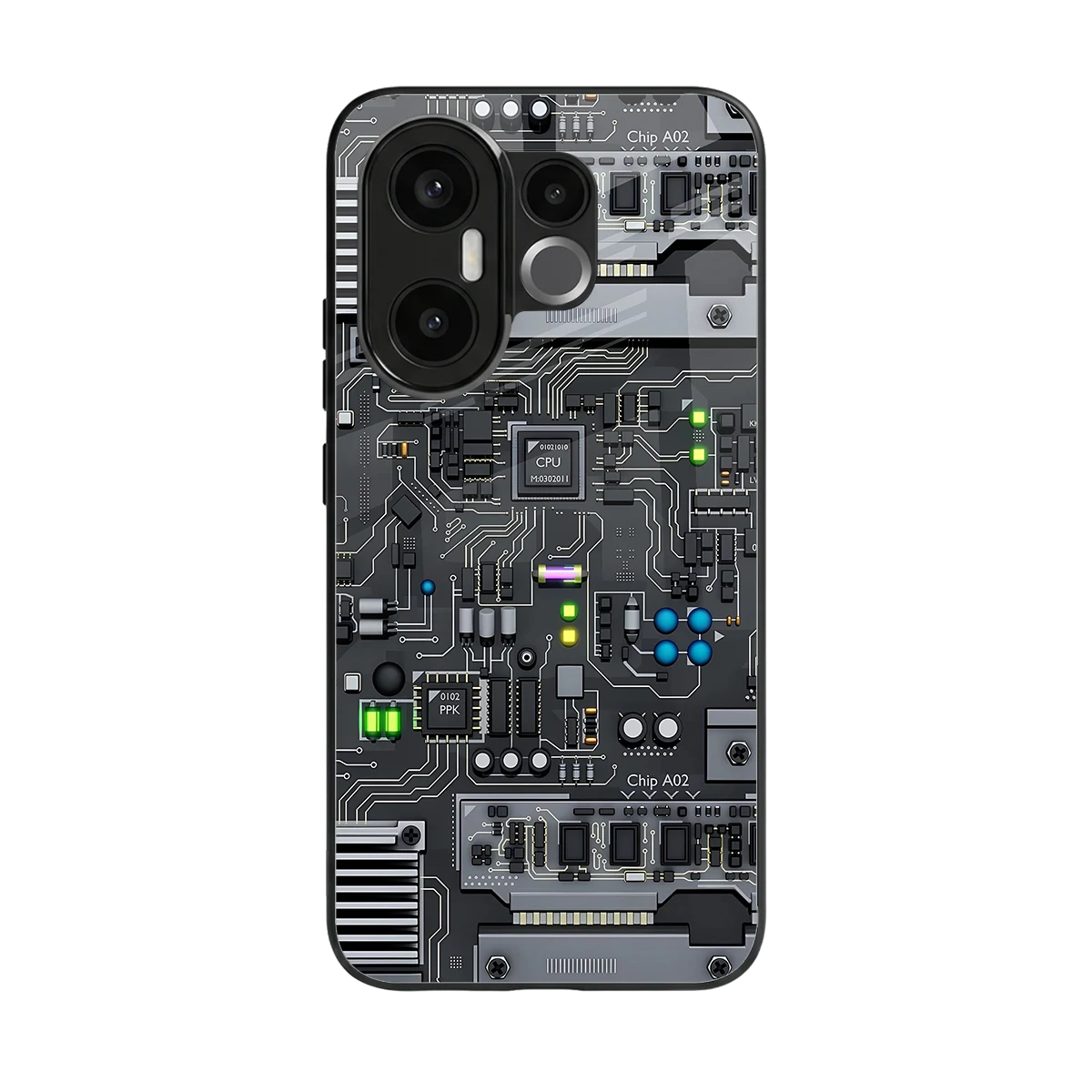 Cybercore back phone cover | glass case for vivo x200 fe