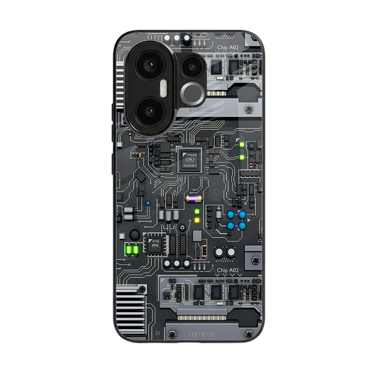 Cybercore back phone cover | glass case for vivo x200 fe