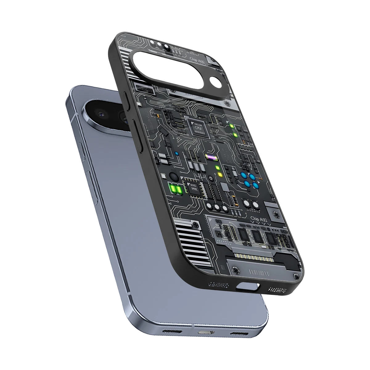 Cybercore sleek google pixel 10 cover with tempered glass back and TPU edges