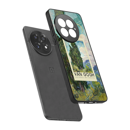 Cypresses sleek oneplus 13 cover with tempered glass back and TPU edges