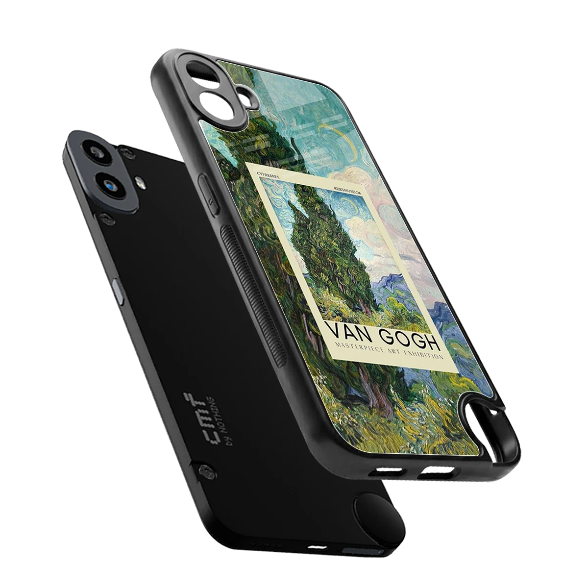 Cypresses sleek cmf nothing phone 1 cover with tempered glass back and TPU edges