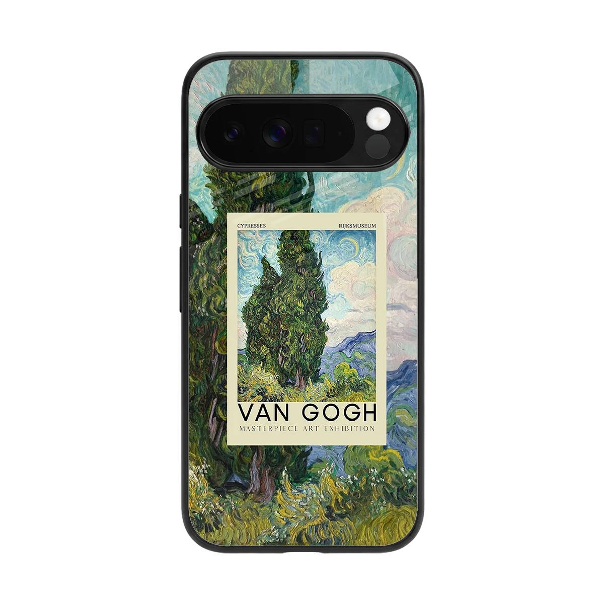 Cypresses back phone cover | glass case for google pixel 10 pro xl