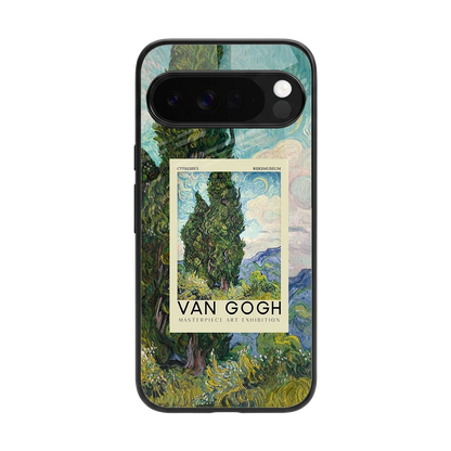 Cypresses back phone cover | glass case for google pixel 10 pro xl