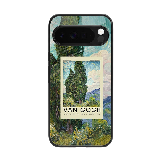 Cypresses back phone cover | glass case for google pixel 10 pro xl