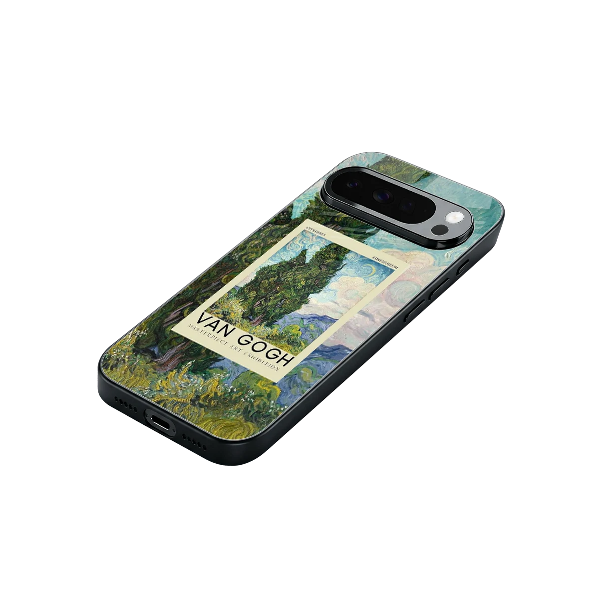 Cypresses stylish phone case for google pixel 10 pro xl | glossy glass and slim fit