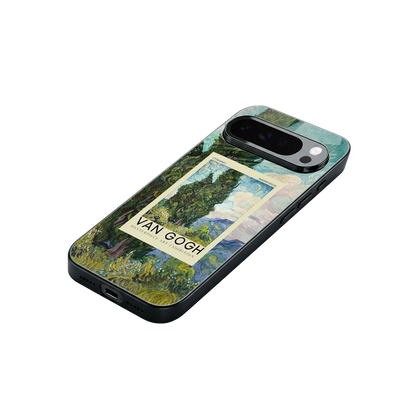 Cypresses stylish phone case for google pixel 10 pro xl | glossy glass and slim fit