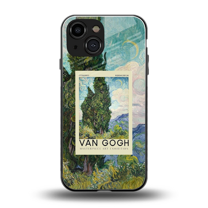 Cypresses back phone cover | glass case for iphone 13 mini