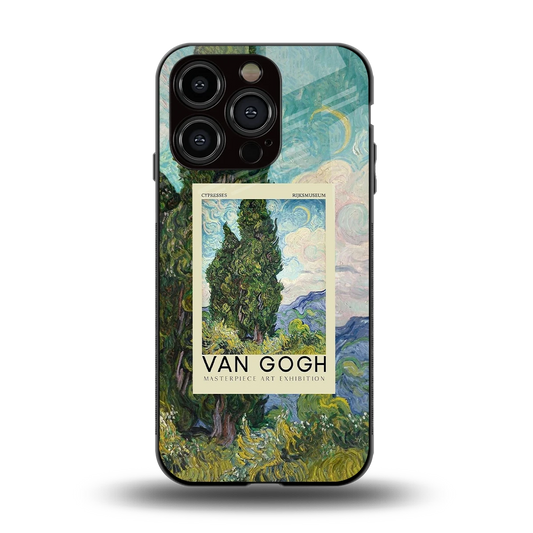 Cypresses back phone cover | glass case for iphone 13 pro