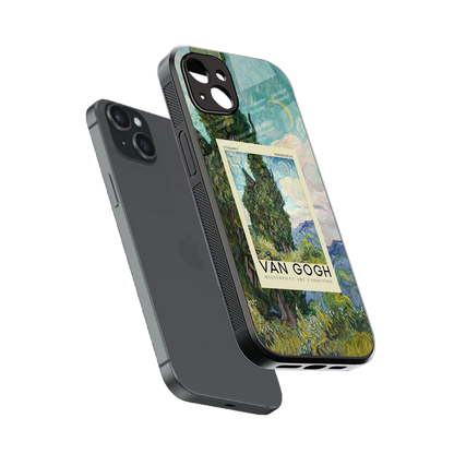 Cypresses sleek iphone 15 plus cover with tempered glass back and TPU edges