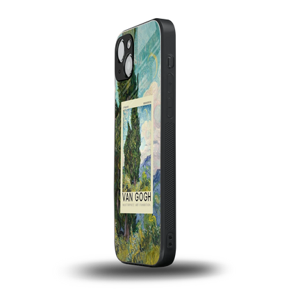 Cypresses iphone 15 plus mobile cover | shockproof glass phone case