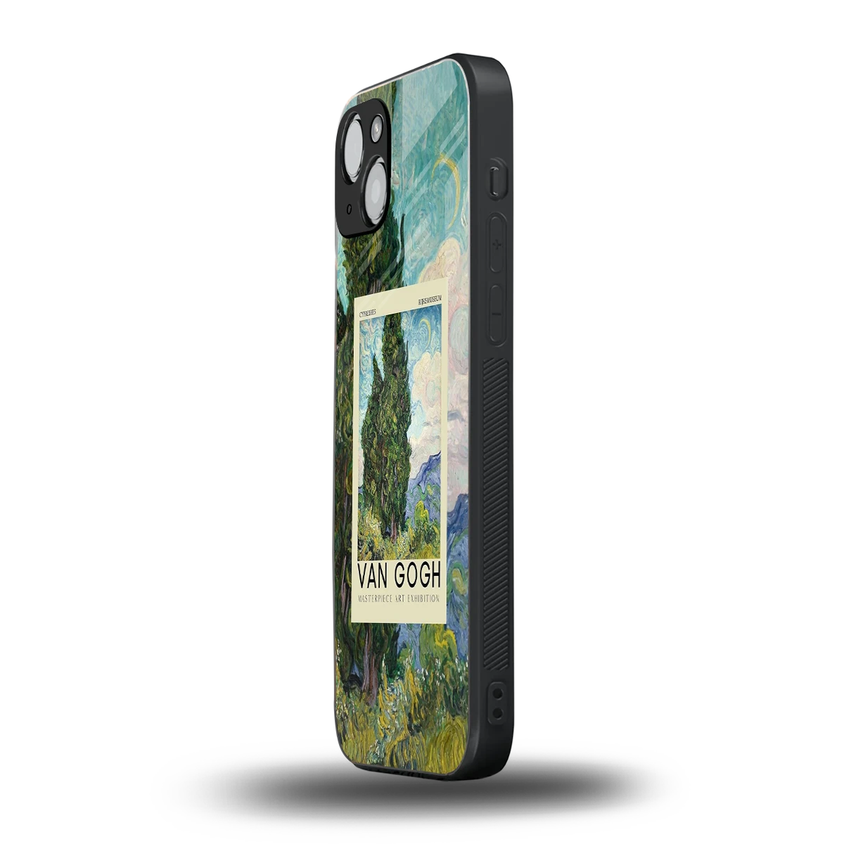 Cypresses iphone 14 plus mobile cover | shockproof glass phone case