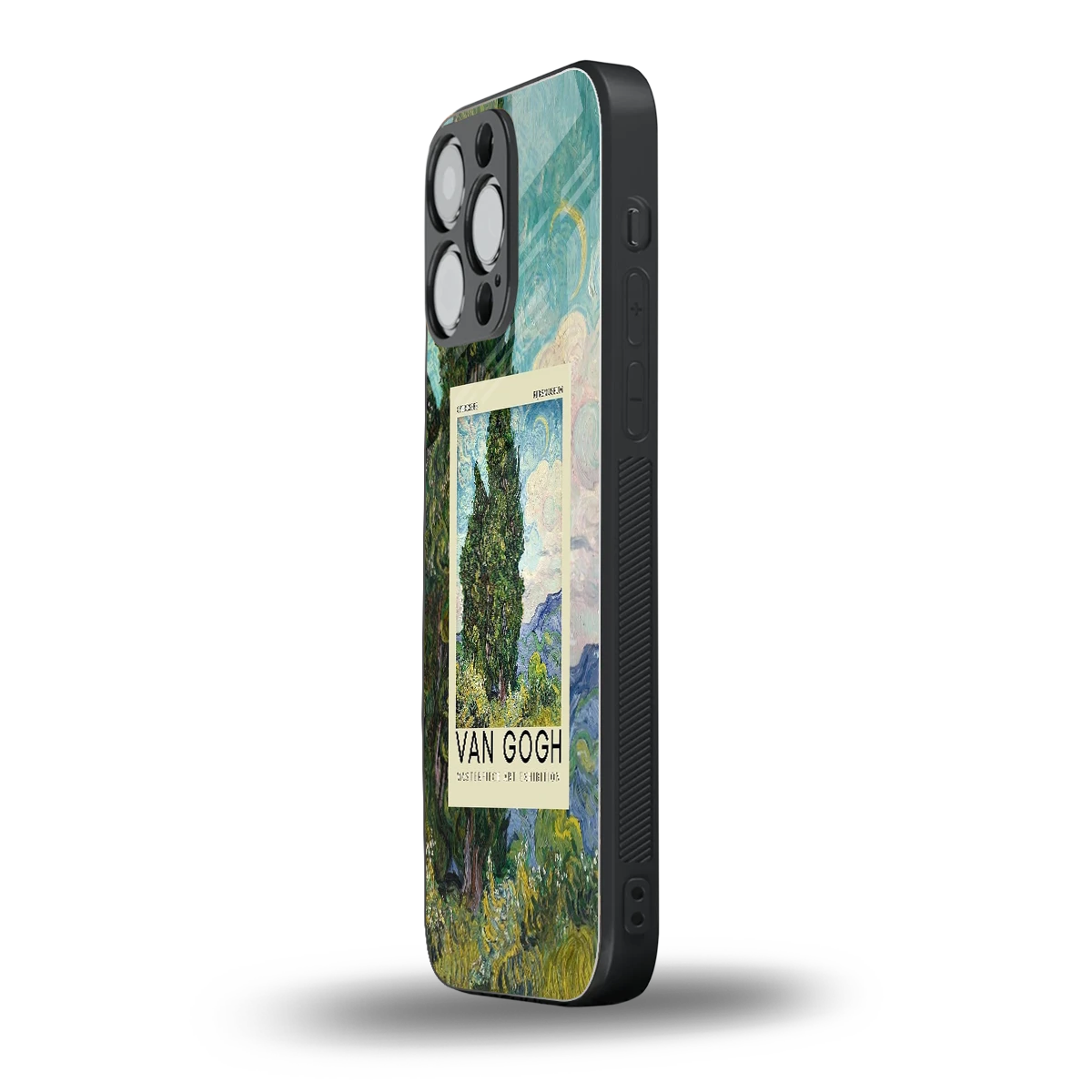 Cypresses iphone 15 pro max mobile cover | shockproof glass phone case