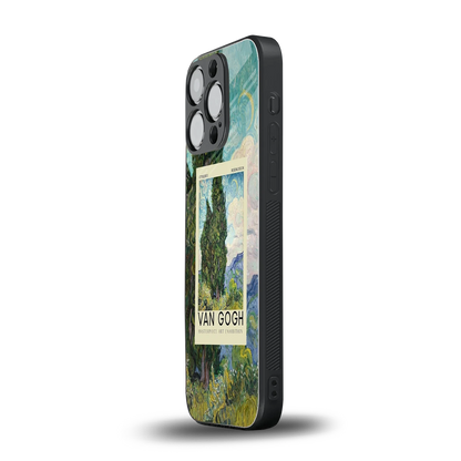 Cypresses iphone 15 pro mobile cover | shockproof glass phone case