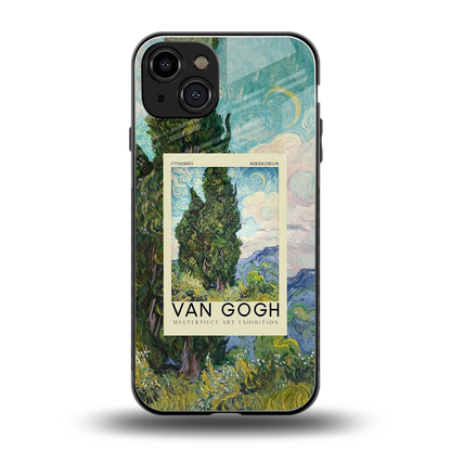 Cypresses back phone cover | glass case for iphone 15