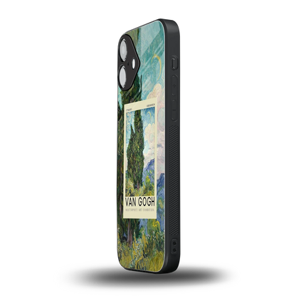 Cypresses iphone 16 plus mobile cover | shockproof glass phone case